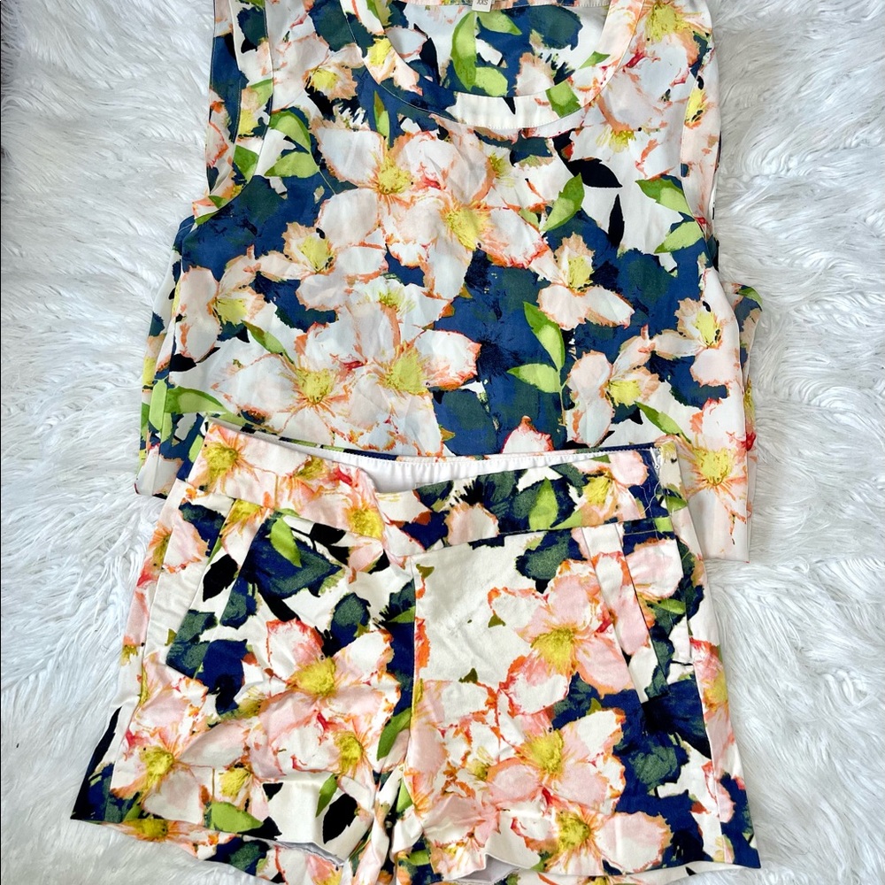 J crew tank top and short set